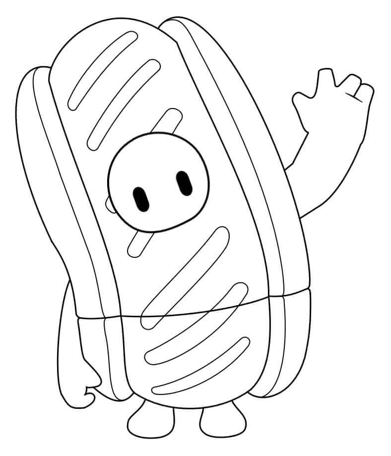 Dibujo de Caballeros de la Caida de la Piel del Perrito Caliente para Colorear