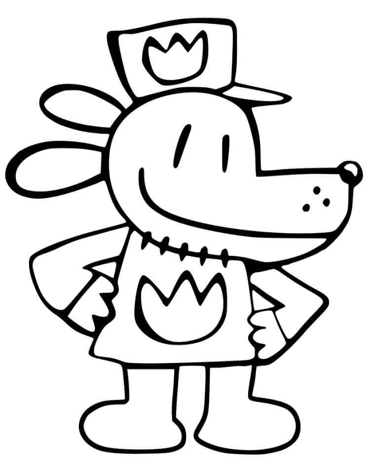 Dibujo de Hombre Perro para Colorear
