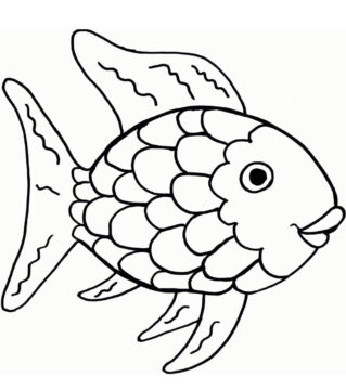 Dibujo de Pez arcoíris para Colorear