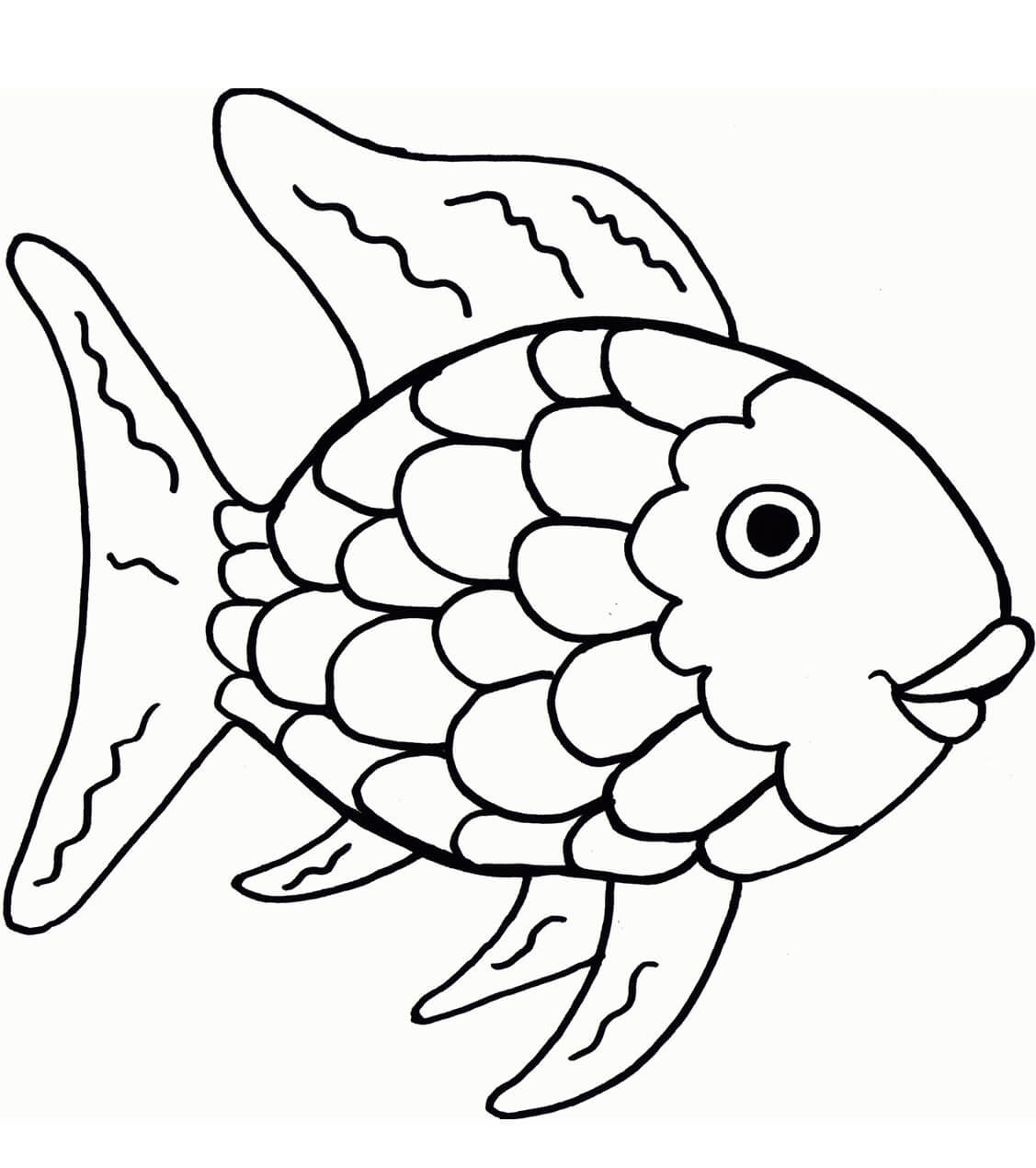 Dibujo de Pez arcoíris para Colorear