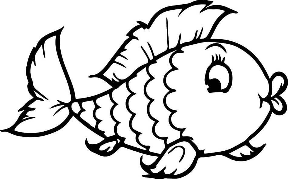 Dibujo de Pez Lindo para Colorear