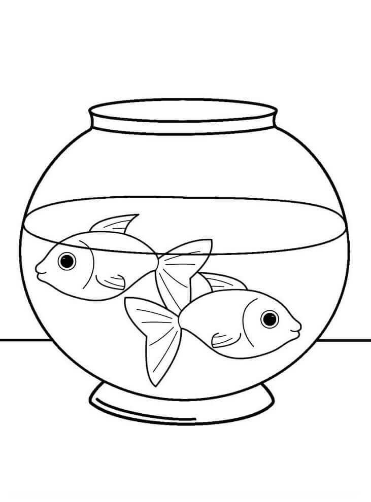 Dibujo de Pez Mascota para Colorear
