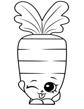 Dibujo de Tienda de Zanahorias Silvestres para Colorear