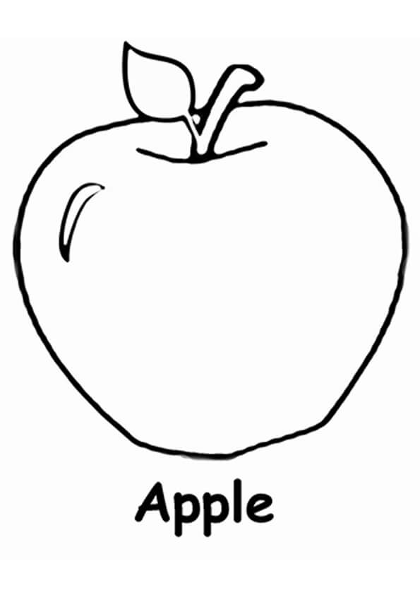 Dibujo de Una Manzana para Colorear