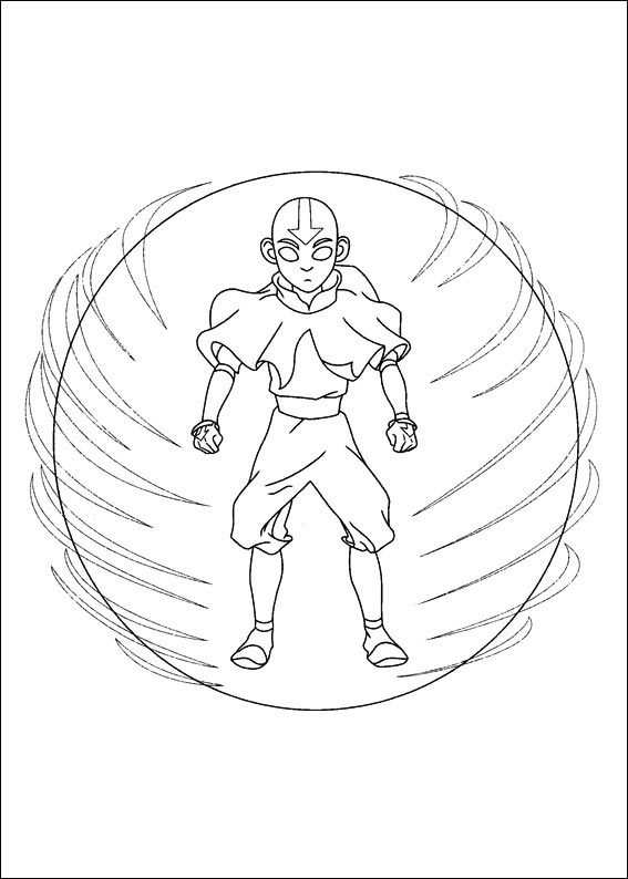 Dibujo de Aang en Airball 2 para Colorear