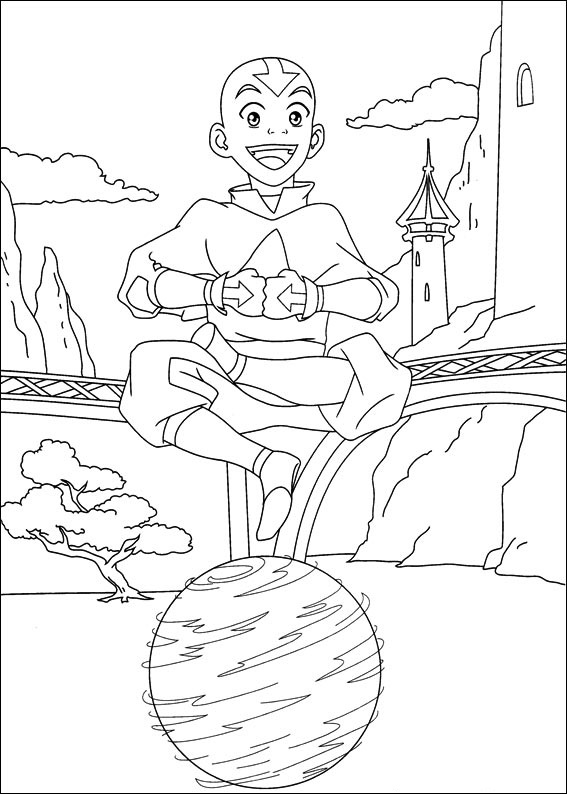 Dibujo de Aang en Airball para Colorear