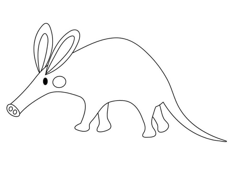 Dibujo de Adorable Oso Hormiguero para Colorear