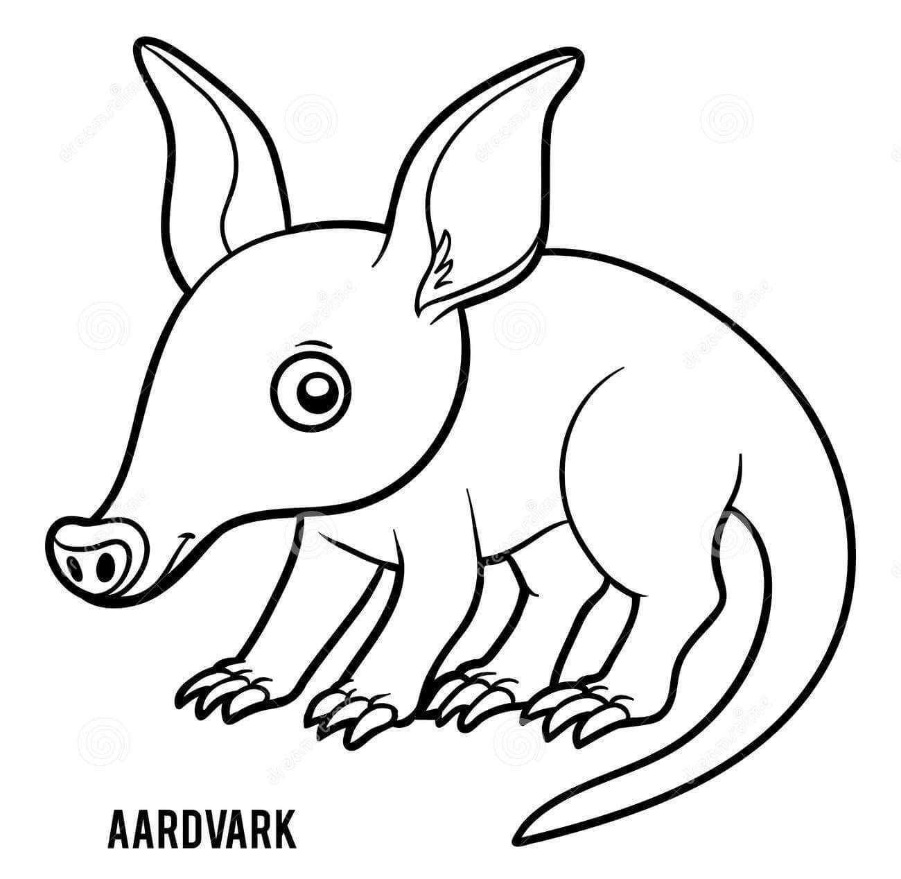 Dibujo de Beb Oso Hormiguero para Colorear