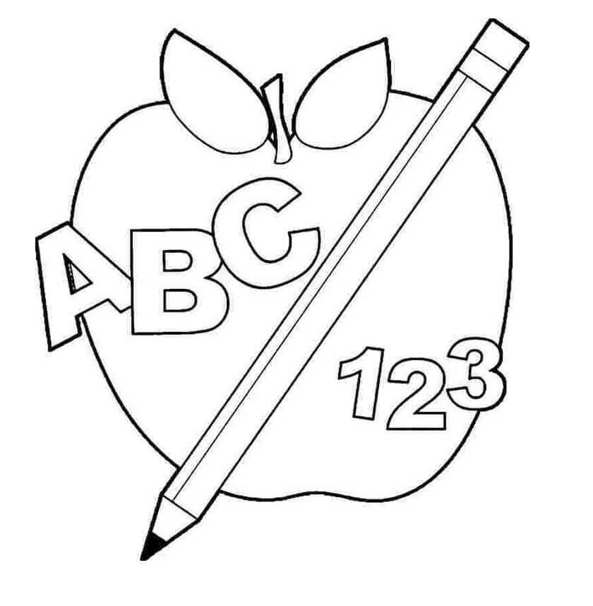 Dibujo de 123 y Abc para Colorear