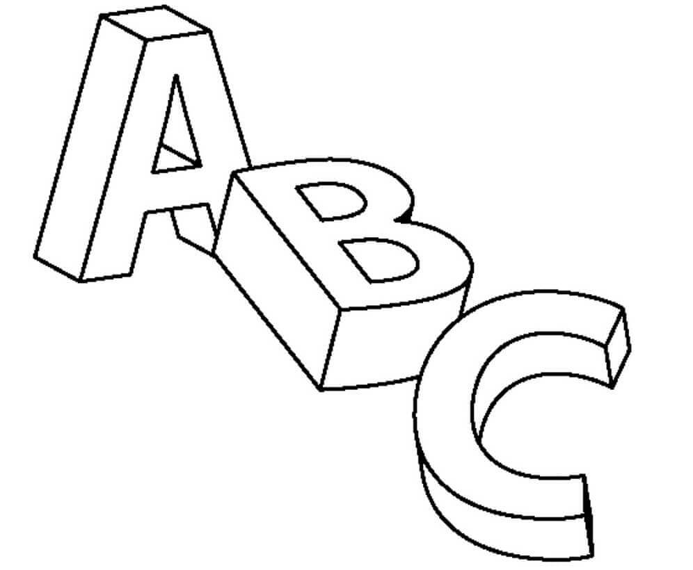 Dibujo de Abc básico para Colorear