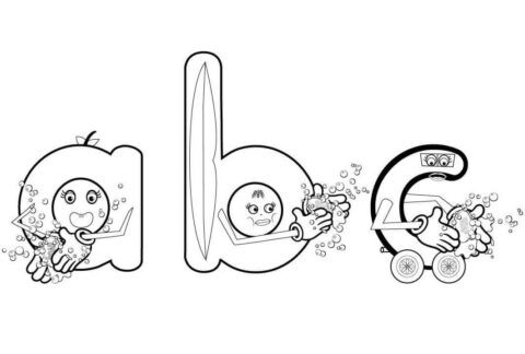 Dibujo de Abc de Dibujos Animados para Colorear