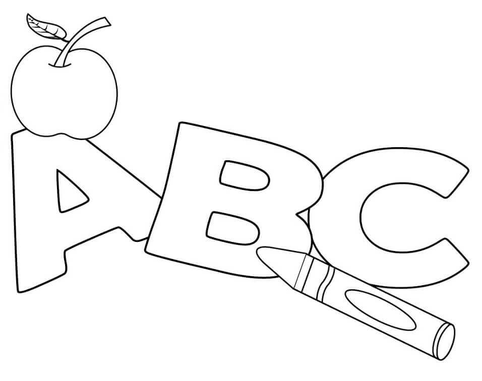 Dibujo de Sencillo Abc para Colorear