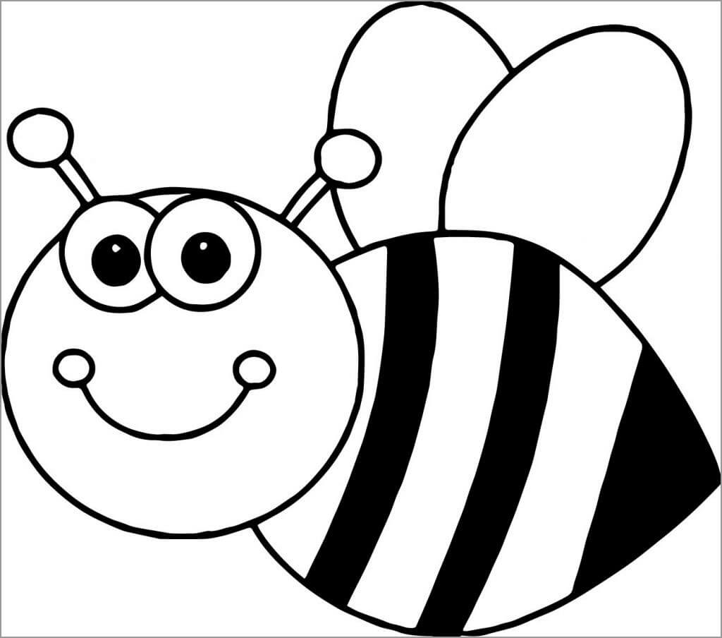 Dibujo de Impresionante Abeja para Colorear