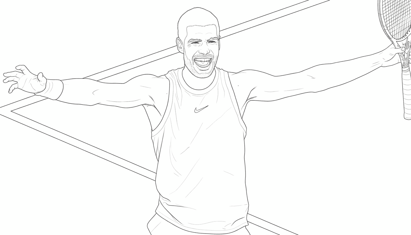 Dibujo de Imgi 5 Carlos Alcaraz Arms Wide Open Coloring Page para Colorear