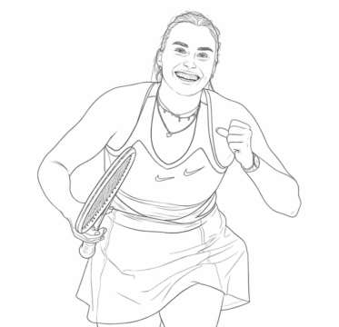 Dibujo de Imgi 9 Aryna Sabalenka Us Open Coloring Page para Colorear