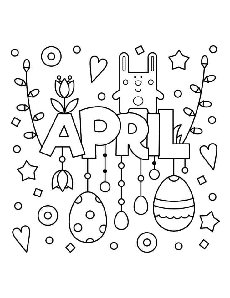 Dibujo de 2 de Abril para Colorear