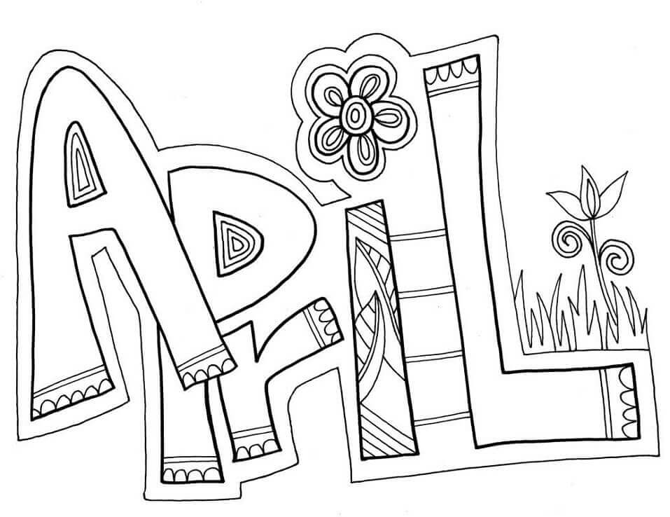 Dibujo de 3 de Abril para Colorear