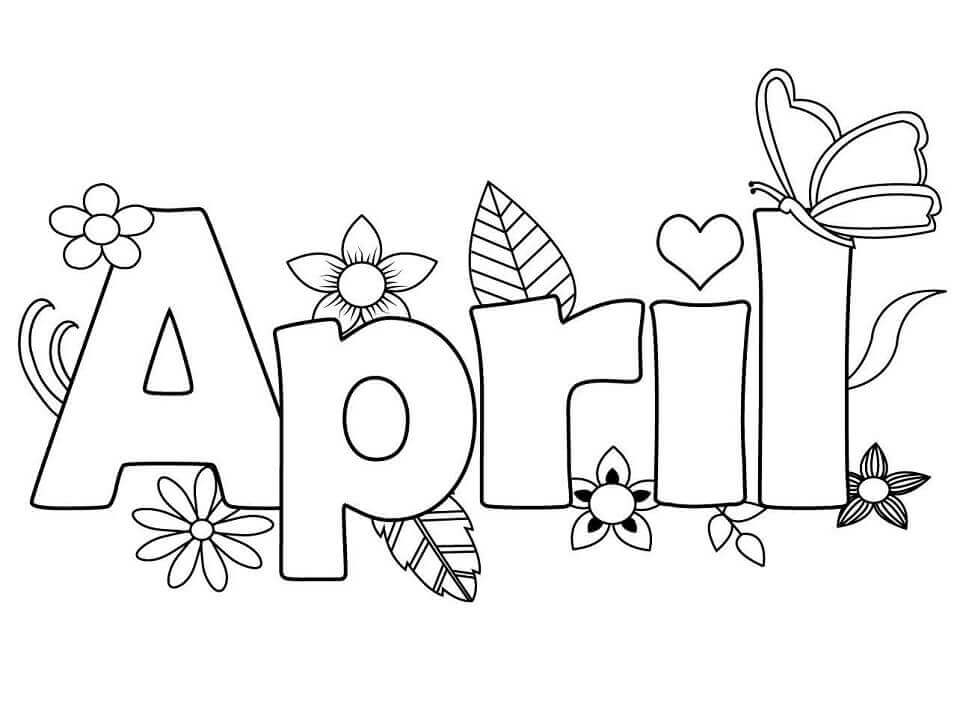 Dibujo de Abril para Colorear
