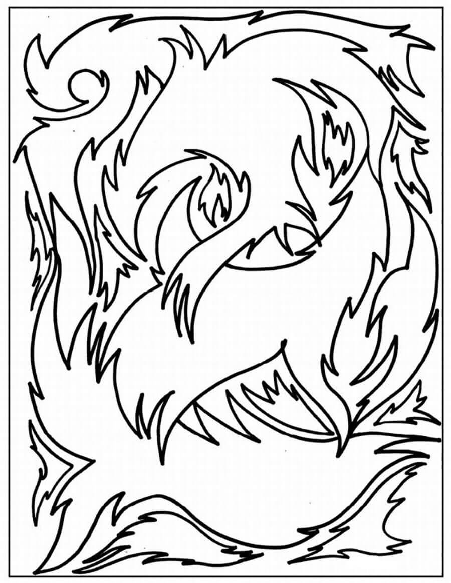 Dibujo de Abstracto Fcil para Colorear
