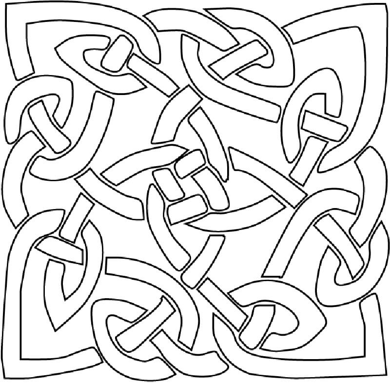 Dibujo de Celta Abstracto para Colorear
