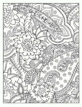 Dibujo de Resumen de Flores para Colorear