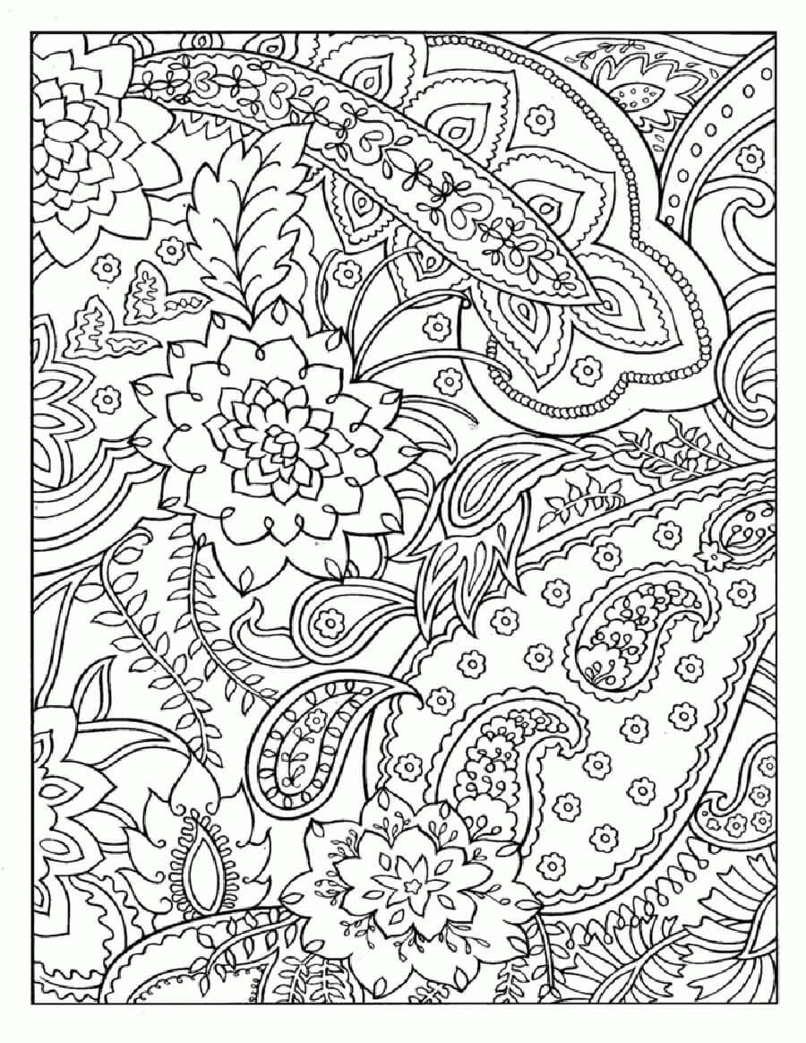 Dibujo de Resumen de Flores para Colorear