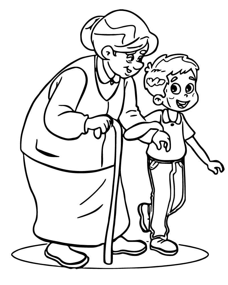 Dibujo de Free Printable Mother S Day For Grandma Coloring Page para Colorear