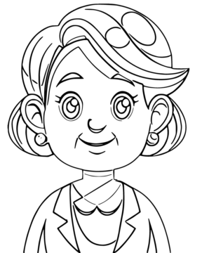Dibujo de Grandma Mother S Day Coloring Page para Colorear