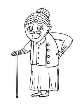Dibujo de I Love Grandma Coloring Page para Colorear