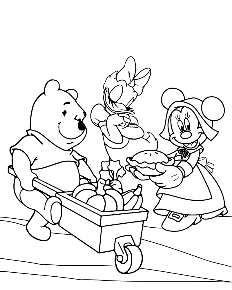 Dibujo de Disney Thanksgiving Coloring Book para Colorear