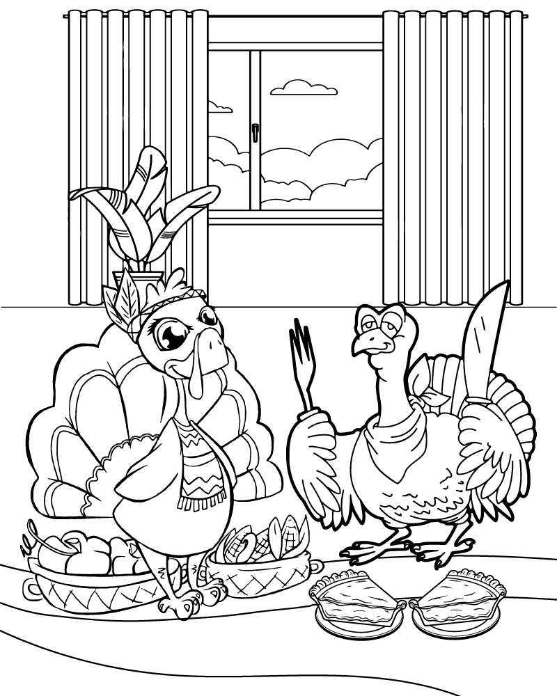 Dibujo de Disney Thanksgiving Crafts For Kids para Colorear