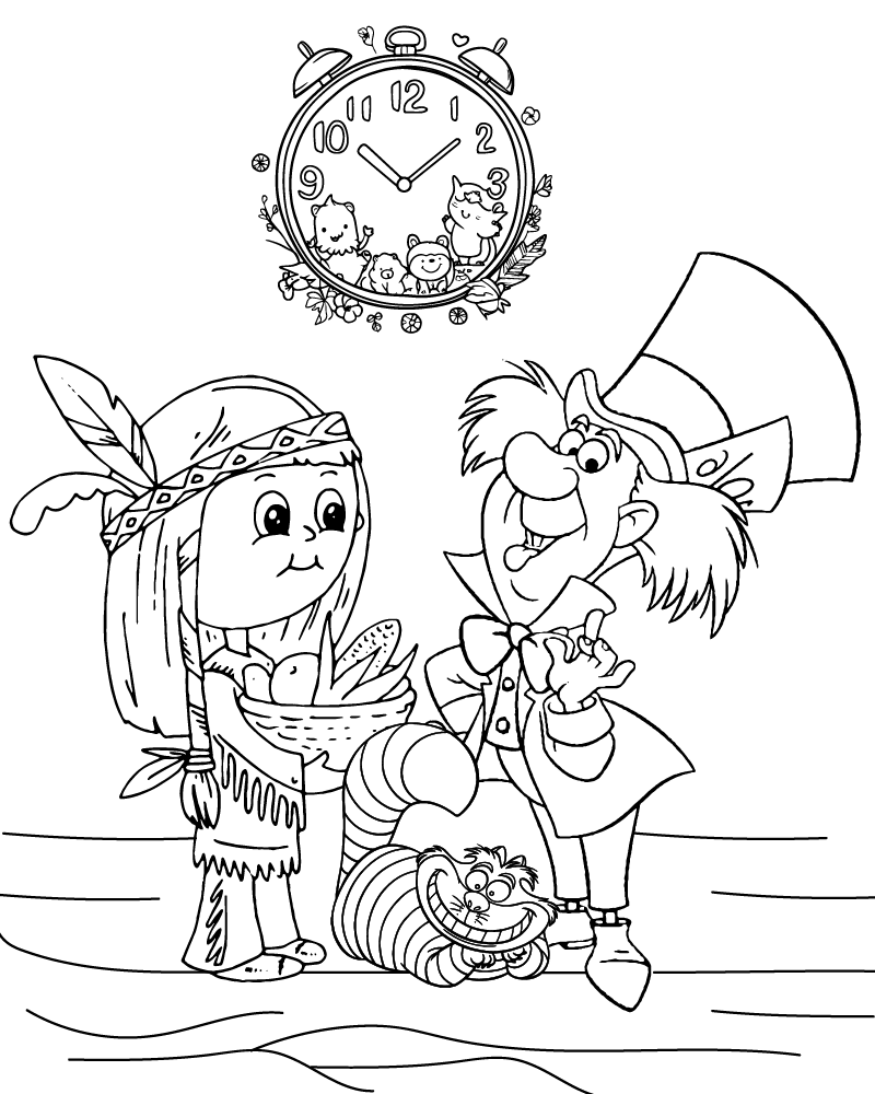 Dibujo de Free Disney Thanksgiving Coloring Page 2 para Colorear