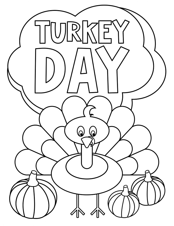 Dibujo de Día del Pavo para Colorear
