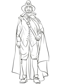 Dibujo de William Bradford para Colorear