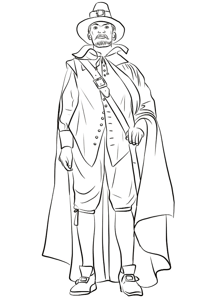 Dibujo de William Bradford para Colorear