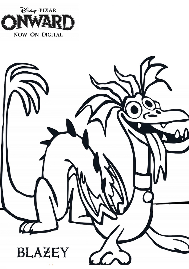 Dibujo de Divertido Blazey para Colorear