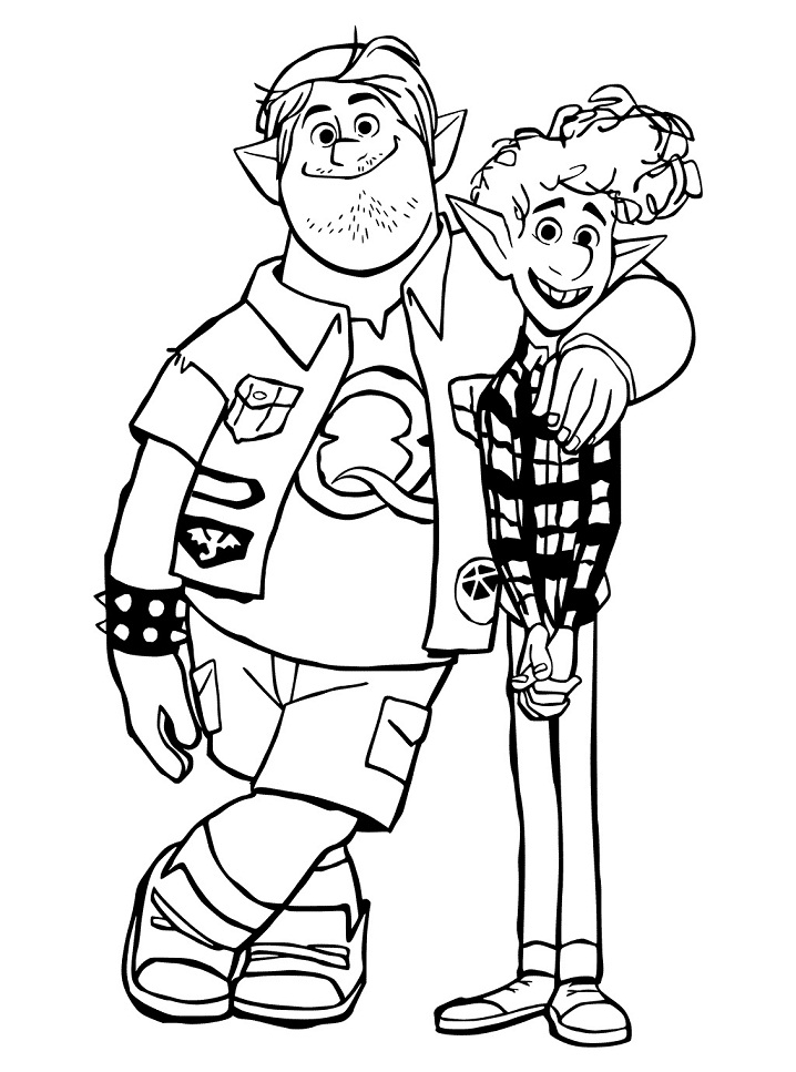 Dibujo de Felices Lan y Cebada para Colorear