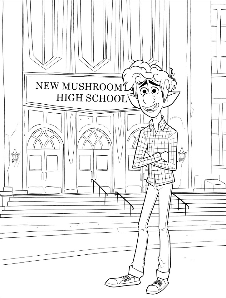 Dibujo de Ian Lightfoot en la Escuela Secundaria para Colorear