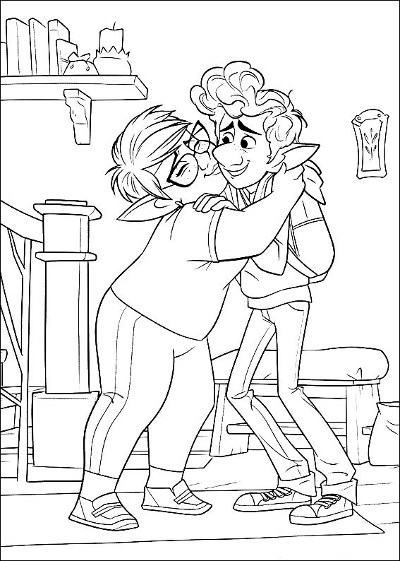 Dibujo de Laurel e Lan para Colorear