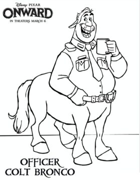 Dibujo de Oficial Potro Potro Cerril para Colorear