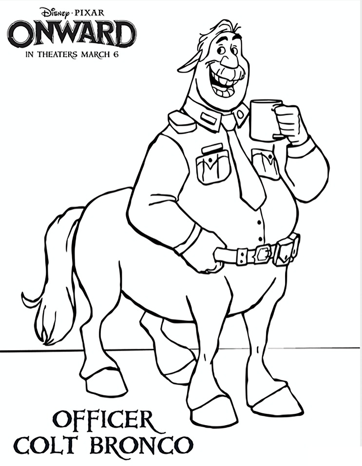 Dibujo de Oficial Potro Potro Cerril para Colorear