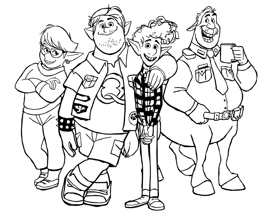 Dibujo de Reparto en Adelante para Colorear