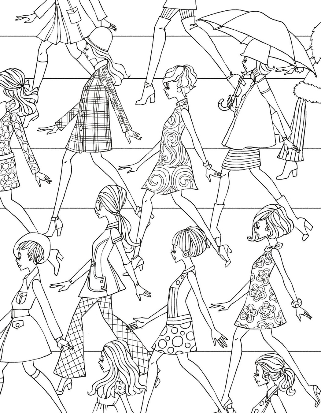 Dibujo de Adolescentes en la Calle para Colorear