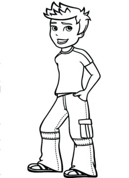 Dibujo de Chico Adolescente Genial para Colorear