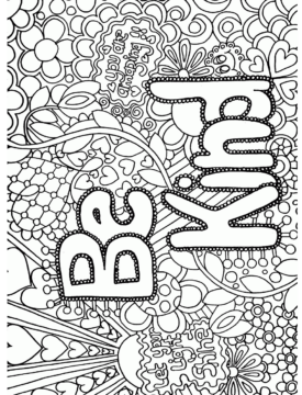 Dibujo de Se Amable para Colorear