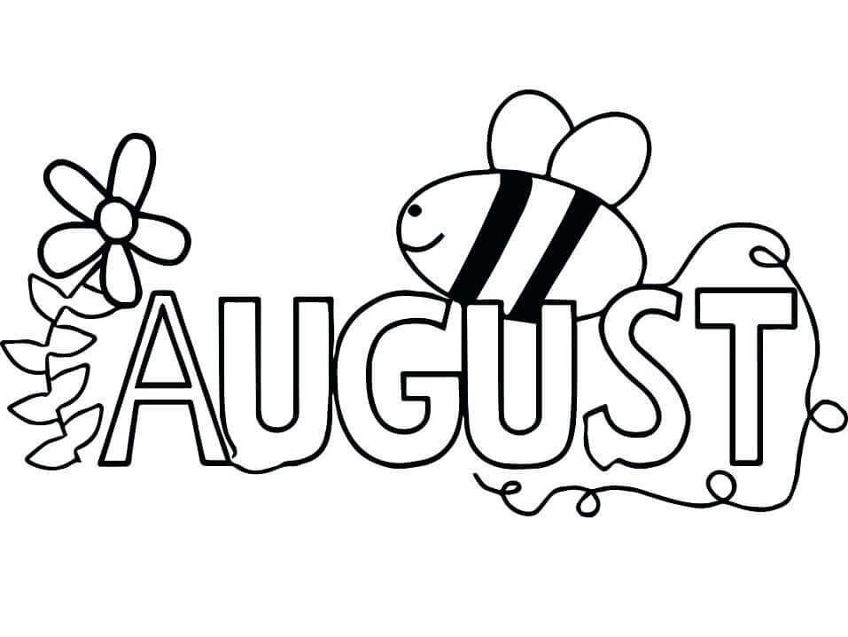 Dibujo de Adorable Agosto para Colorear