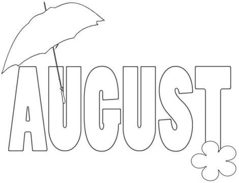Dibujo de Agosto para Colorear
