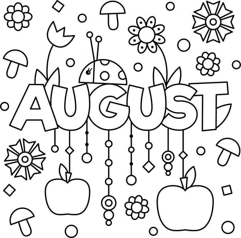 Dibujo de Agosto Fresco para Colorear