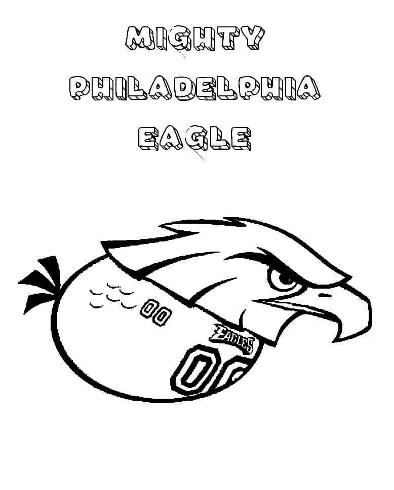 Dibujo de Poderosa águila de Filadelfia para Colorear