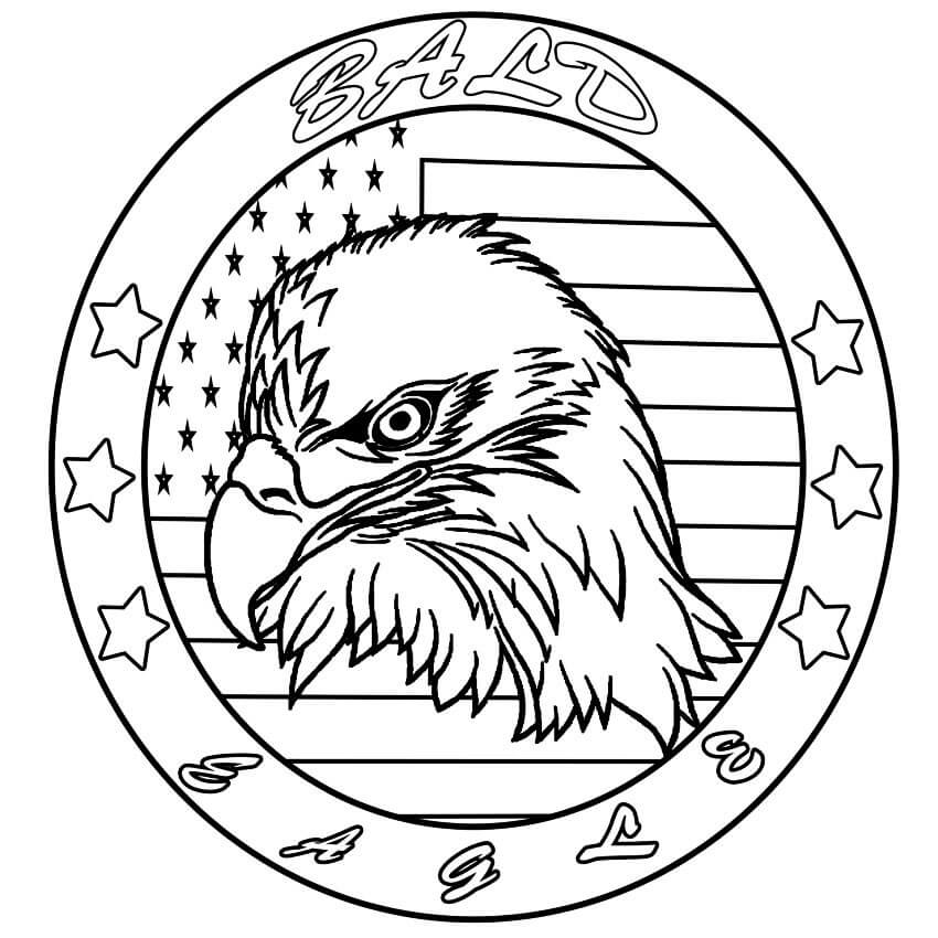 Dibujo de Símbolo de águila para Colorear